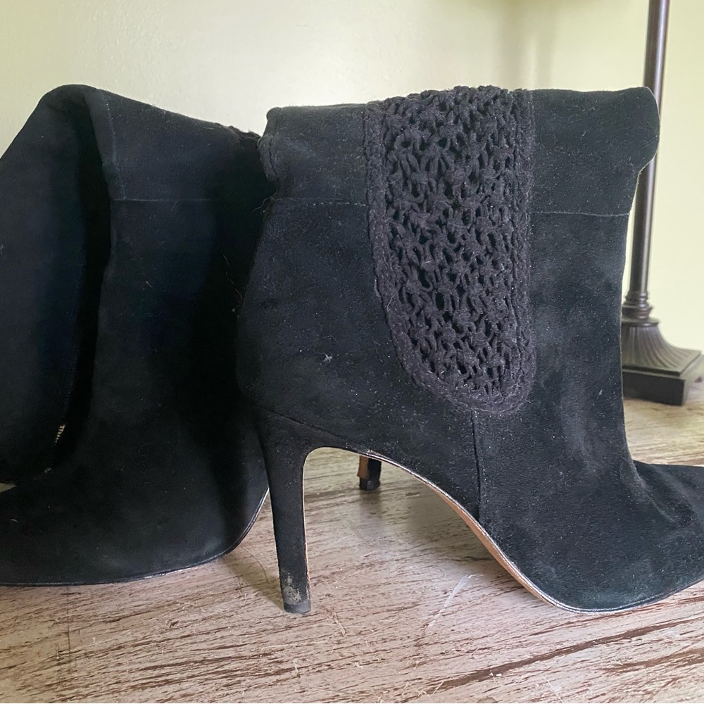 ANTONIO MELANI Black Suede Heeled Boots
